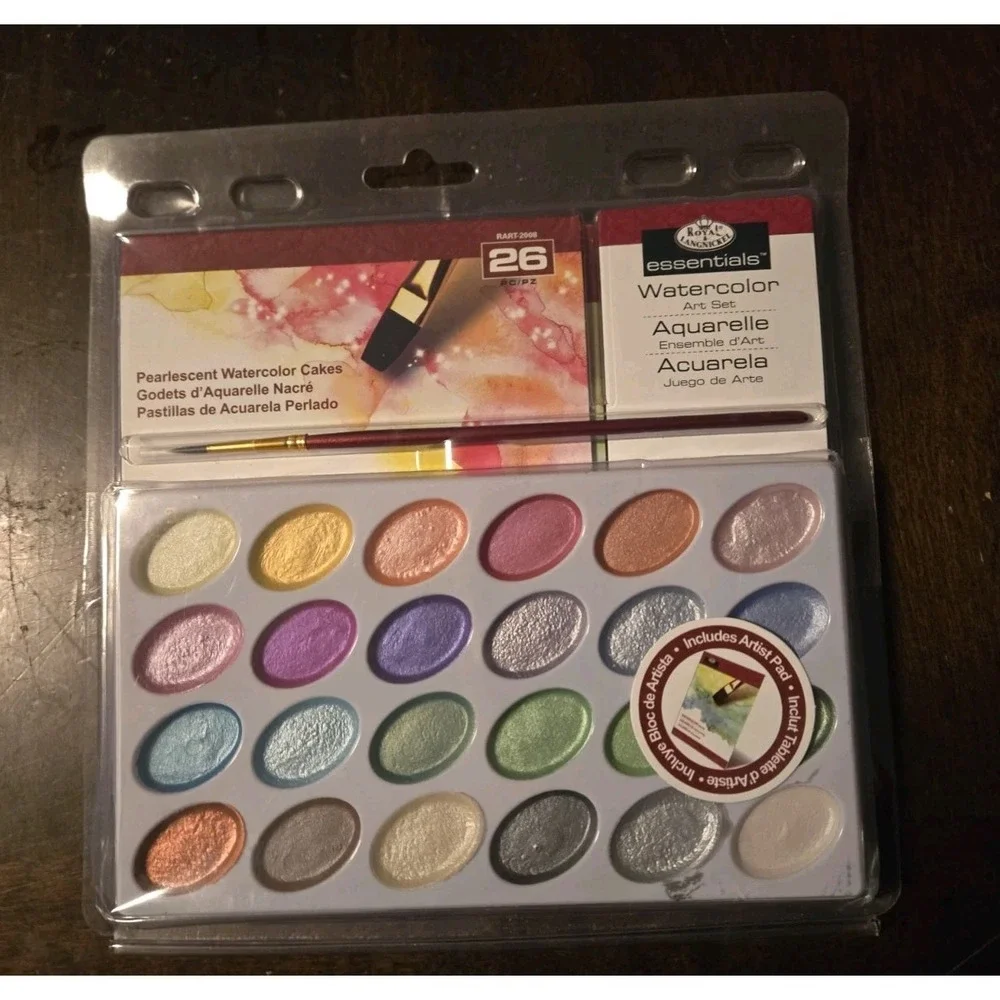 Royal & Langnickel(R) Essentials Watercolor Cakes 26-Pkg-Pearlescent Artist Pad